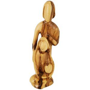 VTG Holy Family Carved Olive Wood Figurine Nativity Mary, Joseph, Baby Jesus